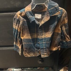 Banana Republic Kids Plaid Jacket - Blue and Brown